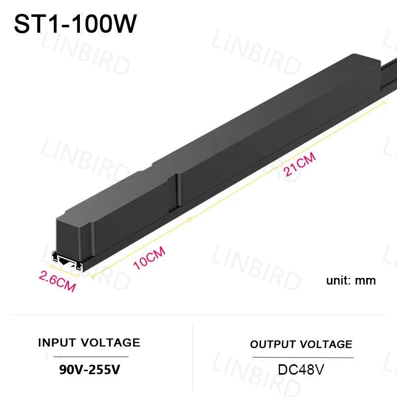 Ultradünne magnetische Aluminium-Schienenleuchte der ST1-Serie, 6 mm