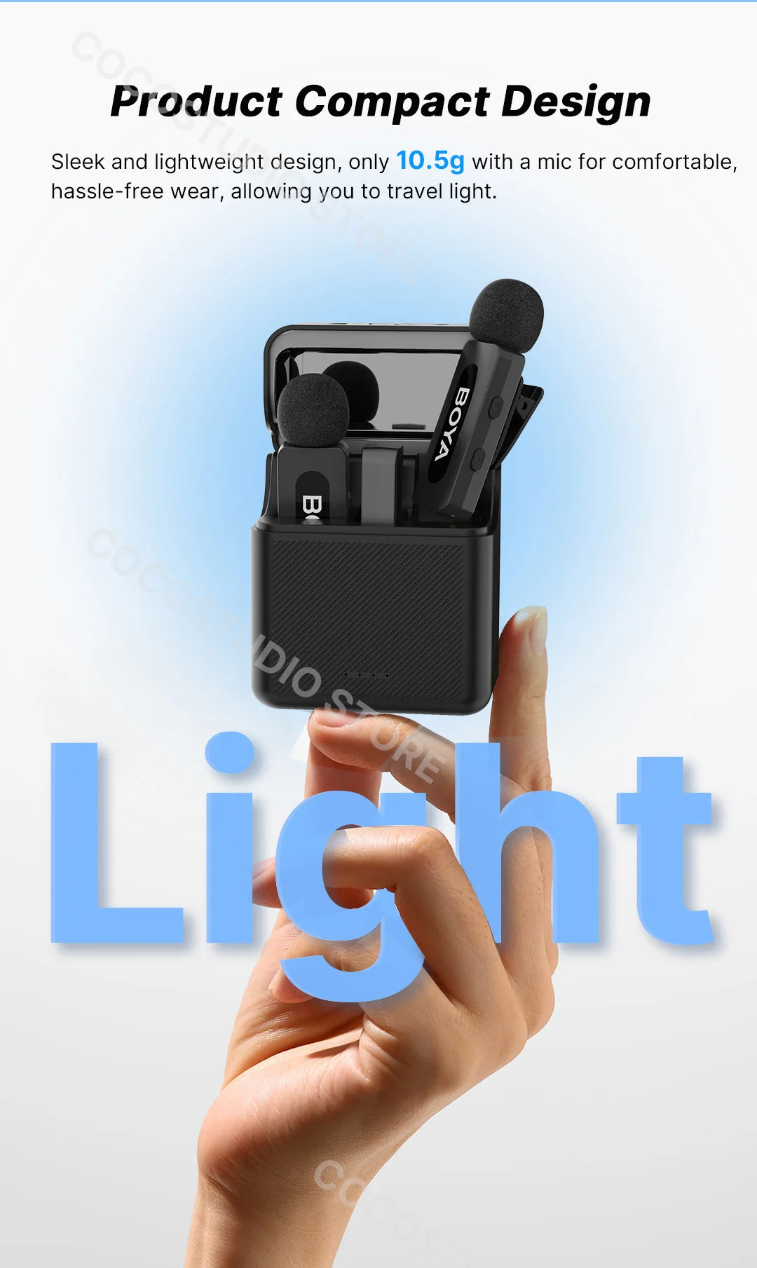 BOYA BY‑V3 2‑Kanal Wireless Lavalier-Mikrofon mit Ladeetui