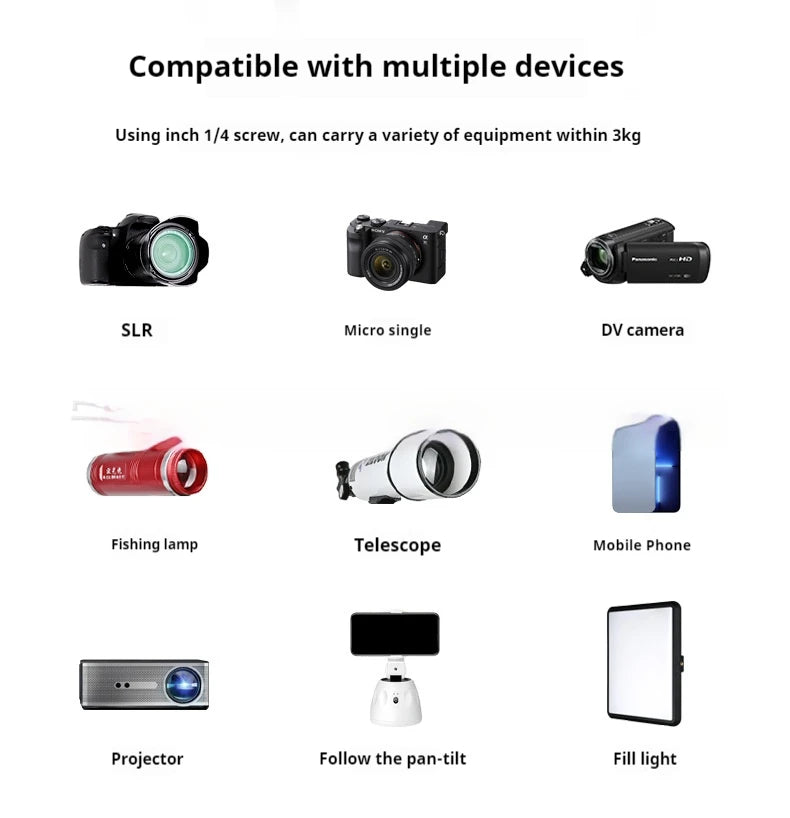 Walking Way F550T – Robustes Aluminium-Mini‑Stativ für Videokamera & Smartphone