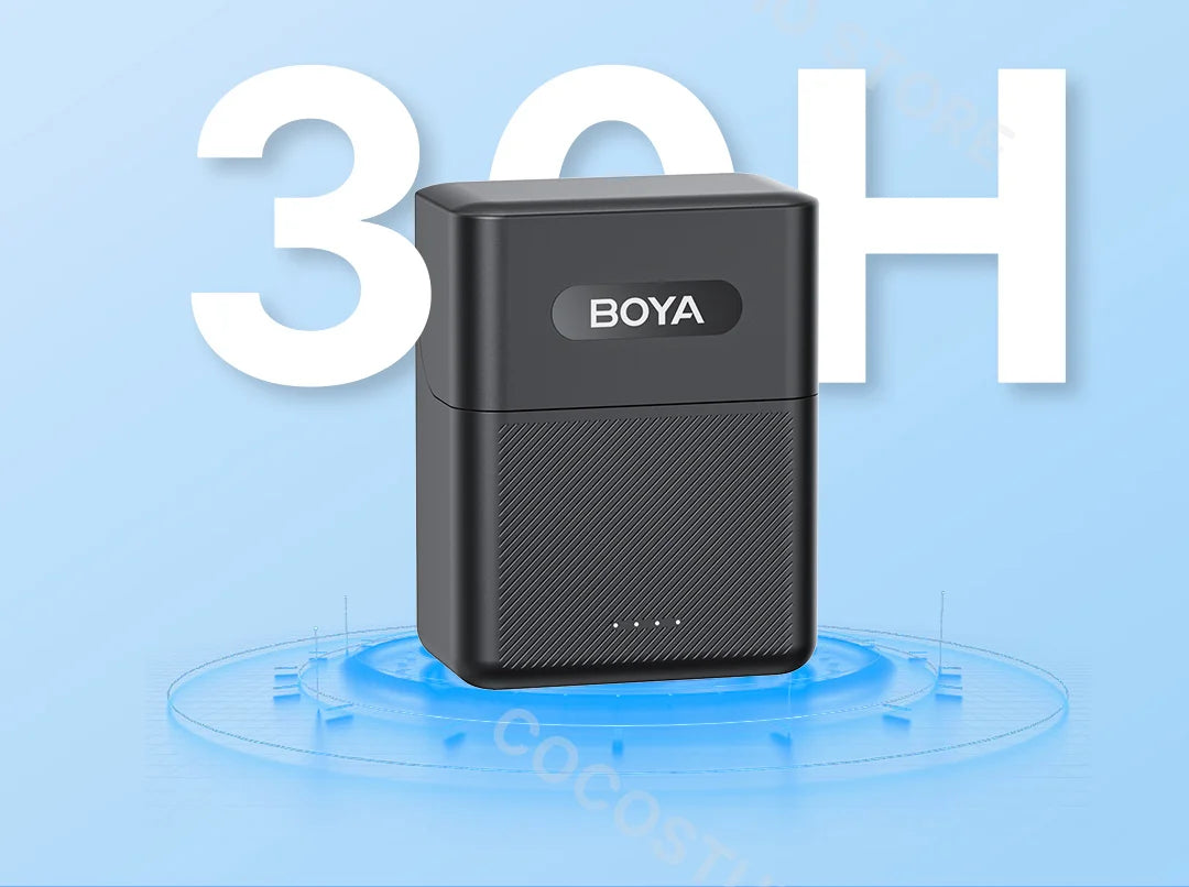BOYA BY‑V3 2‑Kanal Wireless Lavalier-Mikrofon mit Ladeetui