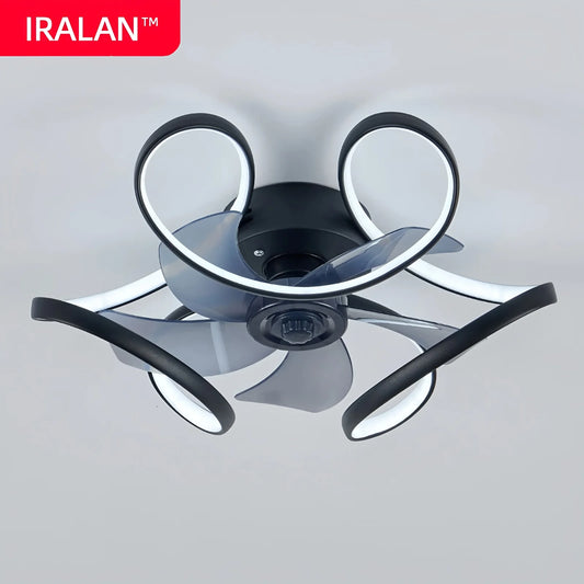 Moderner Deckenventilator mit LED-Licht – IRALAN BY‑601‑500‑1, inkl. Fernbedienung, dimmbar, 6 Geschwindigkeiten