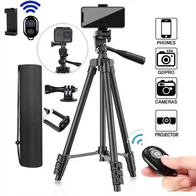 3120 Telefon Stativ 40 zoll Universal Fotografie für Gopro iPhone Samsung Xiaomi Huawei Telefon Aluminium Reise Tripode Par