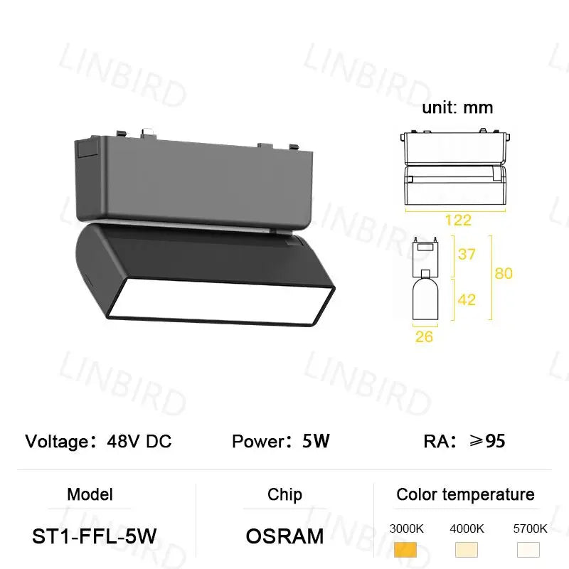 Ultradünne magnetische Aluminium-Schienenleuchte der ST1-Serie, 6 mm