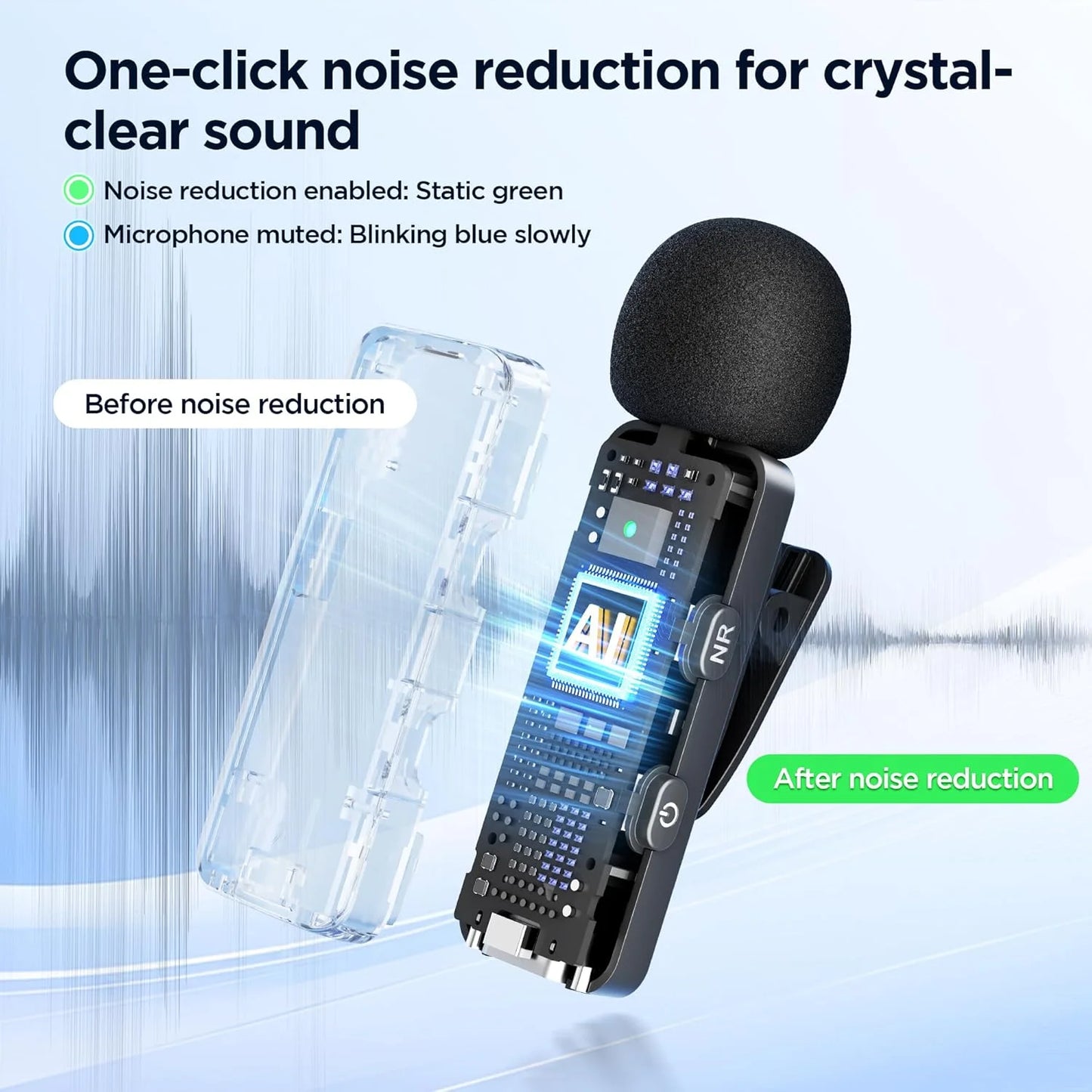 BOYA BY‑V3 2‑Kanal Wireless Lavalier-Mikrofon mit Ladeetui