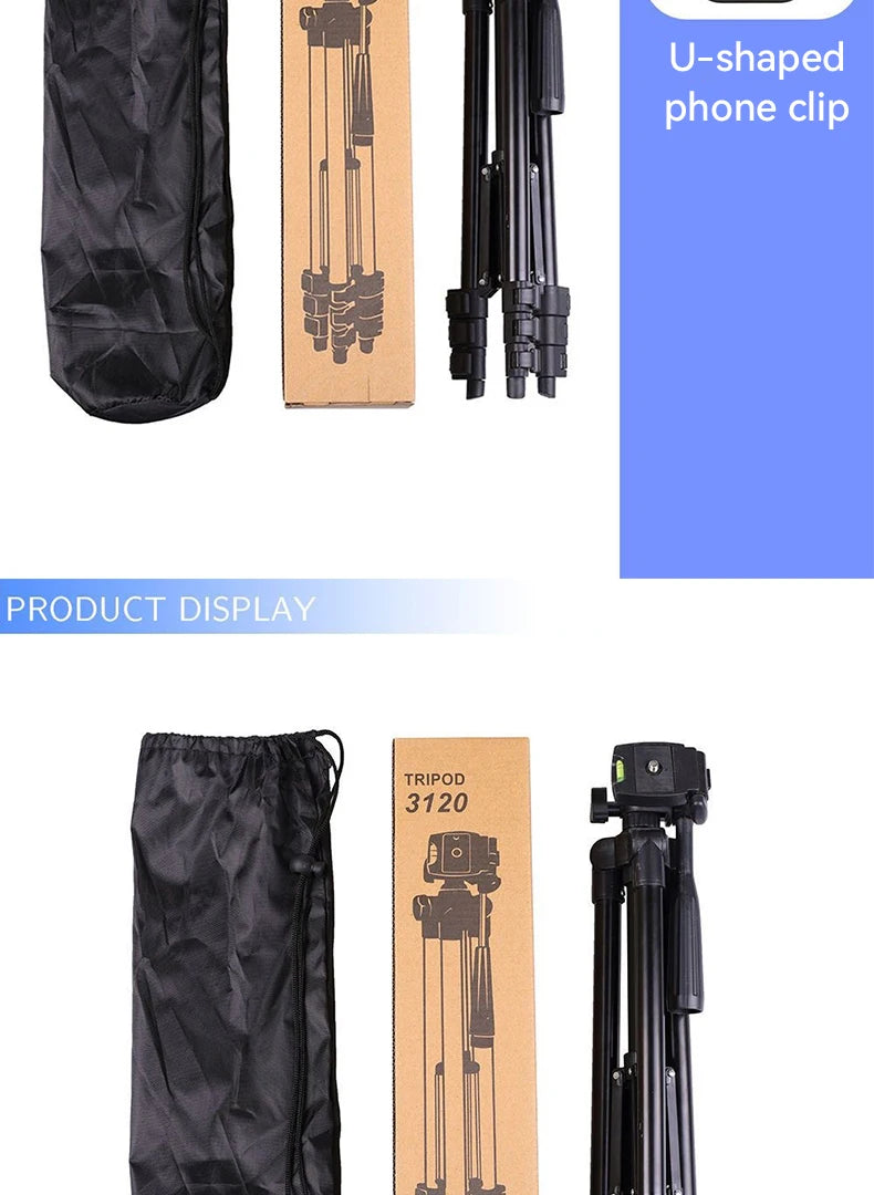 3120 Telefon Stativ 40 zoll Universal Fotografie für Gopro iPhone Samsung Xiaomi Huawei Telefon Aluminium Reise Tripode Par