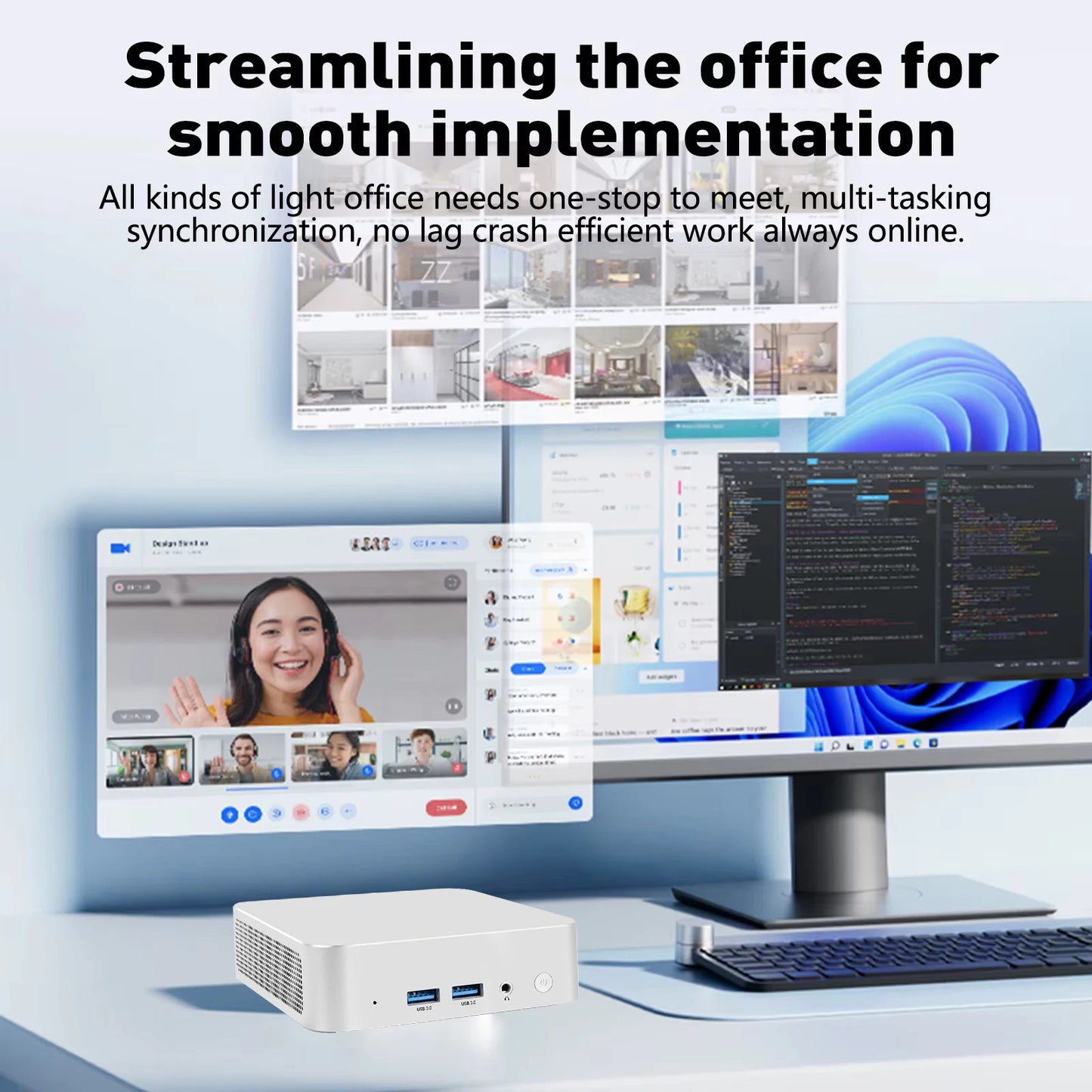Kompakter Mini-Desktop-PC mit Intel Core i7 – Stilvoll, leistungsstark, vielseitig