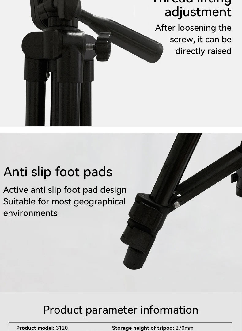 3120 Telefon Stativ 40 zoll Universal Fotografie für Gopro iPhone Samsung Xiaomi Huawei Telefon Aluminium Reise Tripode Par